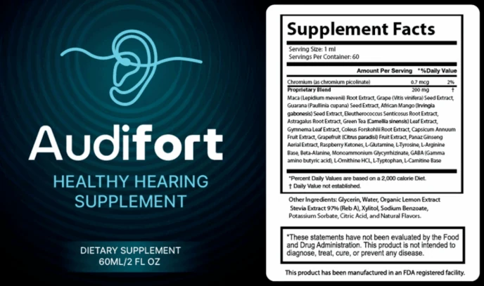 AudiFort-supplement-facts