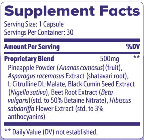 Flush Factor Plus Supplement Facts