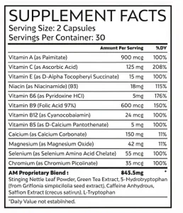 SeroBurn-Supplement-Facts